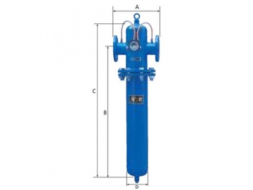 Filtri dell' aria compressa flangiati, Grado di filtrazione XF5