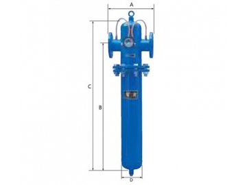 Filtri dell' aria compressa flangiati, Grado di filtrazione XF5