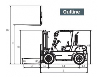 Carrello elevatore con motore a combustione interna, FK11-5T