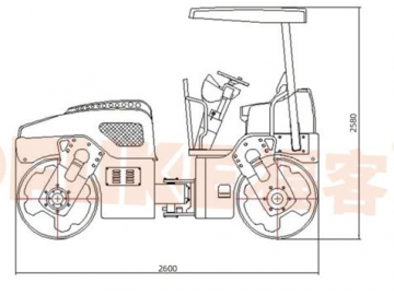 Rullo compattatore vibrante tandem, FK-203T