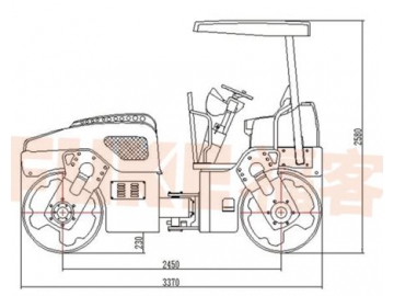 Rullo compattatore vibrante tandem, FK-206T