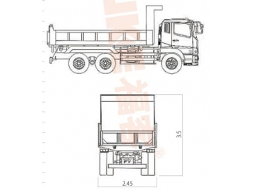 Camion con cassone ribaltabile, FK6-160T