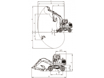 Escavatore gommato, FK35-9L