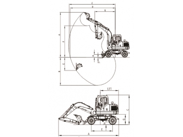 Escavatore gommato, FK70-9L