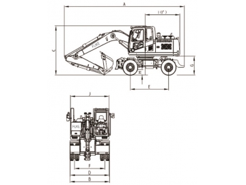 Escavatore gommato, FK150-9L