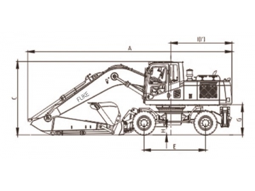 Escavatore gommato, FK220-9L