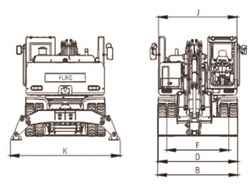 Escavatore gommato, FK220-9L