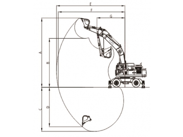 Escavatori gommato, FK320-9L