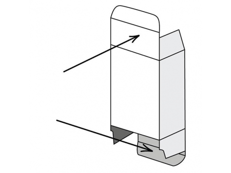 Scatola con chiusura, cartone pieghevole in cartoncino