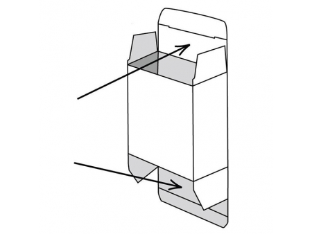 Scatola con chiusura, cartone pieghevole in cartoncino