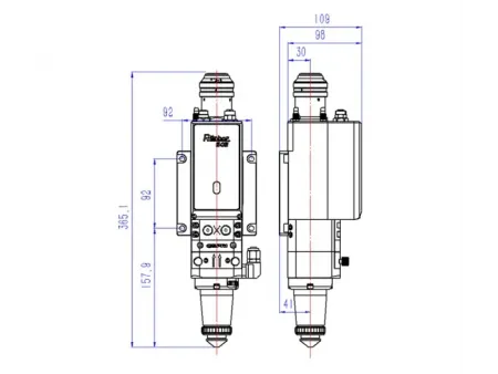 Testa di taglio laser a fibra da 3 kW