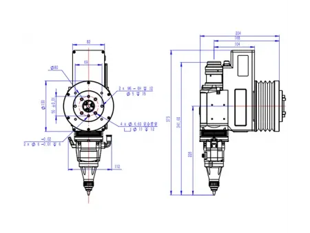 Testa di taglio laser robotizzata 3D da 3 kW