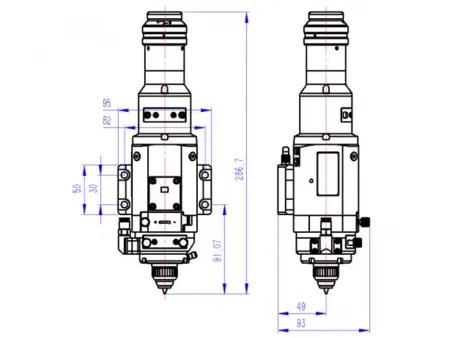 Testa di taglio micro laser da 2 kW