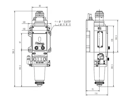 Testa di taglio laser a fibra da 8 kW