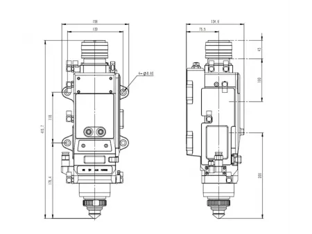 Testa di taglio laser a fibra da 20 kW con smusso