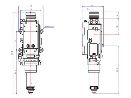Testa di taglio laser a fibra da 30 kW con smusso