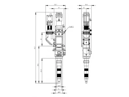 Testa di saldatura laser a fibra da 3 kW