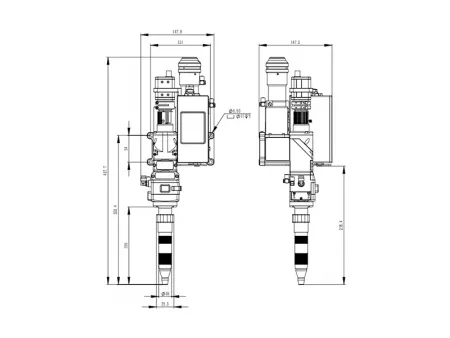 Testa di saldatura laser oscillante a doppio asse da 3 kW
