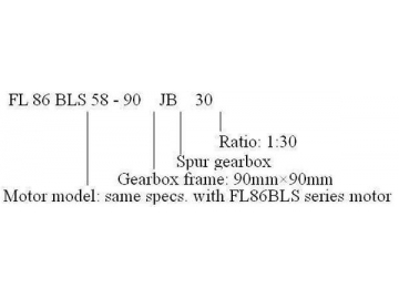 Motore senza spazzole (brushless) con ingranaggio cilindrico 86mm