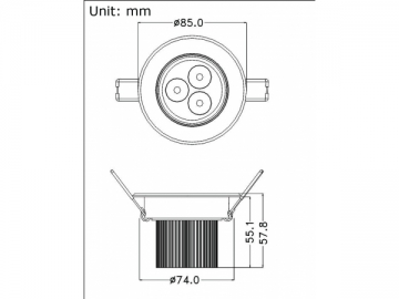 LED Downlight 3x3w