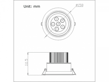 LED Downlight 6x3W