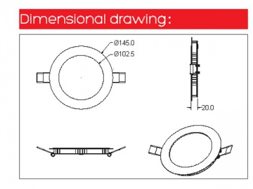 Pannello Rotondo a LED 7W, 145mm