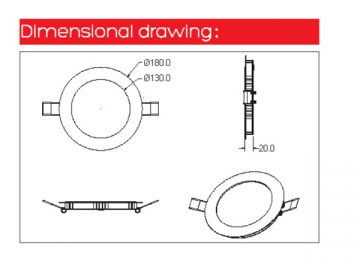 Pannello Rotondo a LED 11W, 180mm