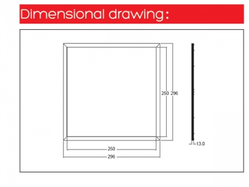 Pannello a LED 15W, 296x296mm