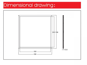 Pannello Quadrato a LED 31W, 596x596mm