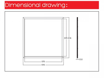 Pannello a LED 45W, 616x616mm