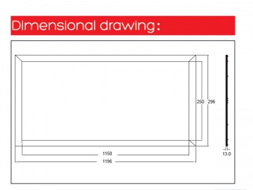 Pannello a LED 31W, 1196x296mm