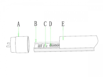 Tubo a LED T8 23W, 1.5m