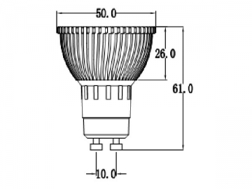 Faretto LED GU10/ E27 4x1W