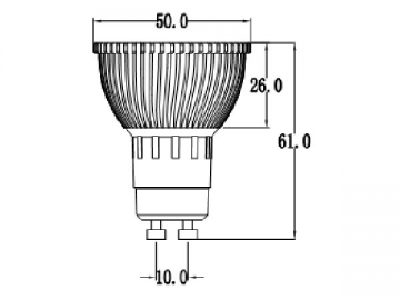 Faretto LED MR16 3x1W