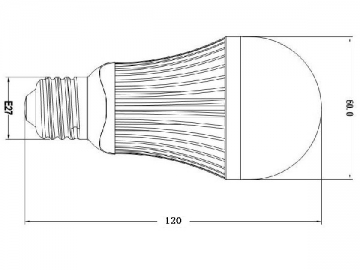 Lampada a LED a Bulbo E27/ E26 /B22 7W