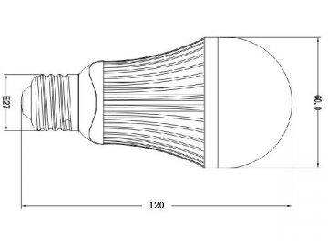 Lampada a LED a Bulbo E27/ E26 /B22 9W