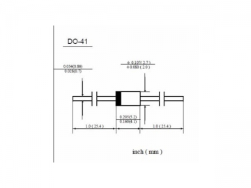 Diodo rettificatore siliconato 0.7mm PST