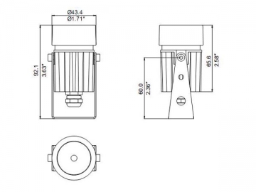 Luce LED di proiezione 1X3W