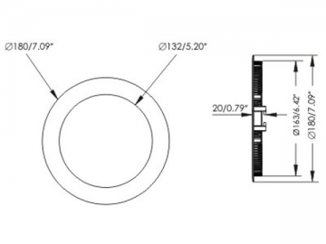 Pannello LED arrotondato