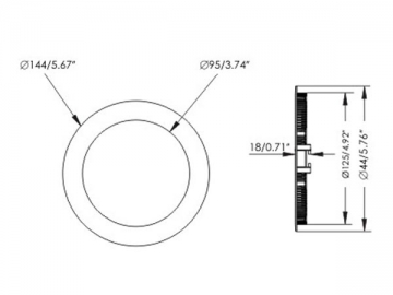 Pannello LED arrotondato