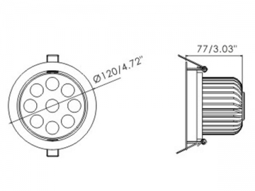 Luce LED a incasso 16W-20W-25W