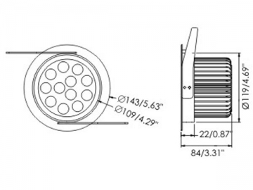 Luce LED a incasso 16W-20W-25W