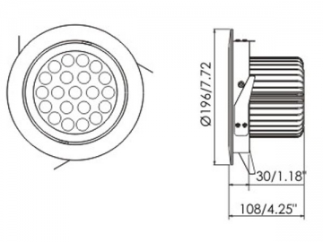 Luce LED a incasso 35W 45W