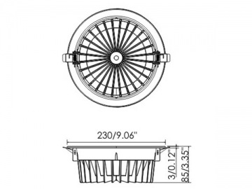 Luce LED a incasso 8W-35W