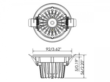 Luce LED a incasso 8W-35W