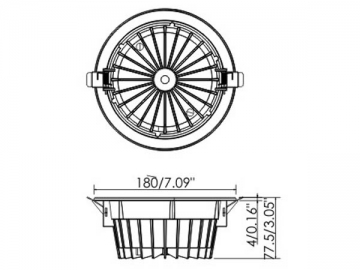 Luce LED a incasso 8W-35W