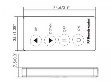 Controller remoto per luce a pannello