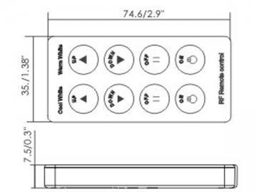 Controller remoto temperatura e luminosità per pannello luminoso