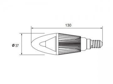 Luce LED a candela con attacco dorato E14