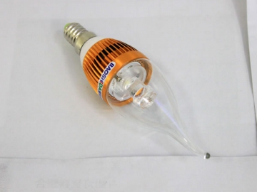 Luce LED a candela con attacco dorato E14